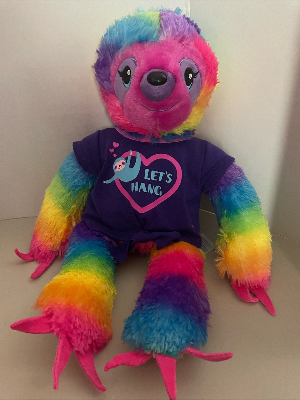 Build a bear tie dye rainbow sloth